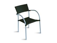 Foto sedie per arredo esterno bar ristorante gelateria in alluminio e wicker nero