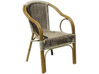 Foto sedie contract alluminio effetto legno con filo plastificato avana per arredo esterno ristorante bar