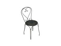 Foto sedia fermo impilabile in ferro colore nero per arredo esterno bar ristorante gelateria pasticceria