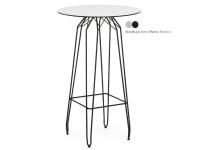 Foto tavoli alti per aperitivo in ferro con piano hpl per arredo bar pizzeria ristorante