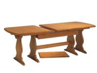 Foto tavolo allungabile in legno di pino massello gambe fratino 160/250