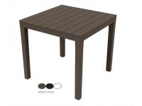 Foto tavoli in polipropilene con piano finte doghe per arredo ristorante pizzeria bar pub giardino esterno