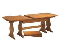 Foto tavolo allungabile in legno di pino massello gambe fratino 190/370