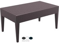 Foto tavolini bassi in polyrattan finto intreccio per arredo terrazze alberghi ristoranti pizzerie bar uso esterno