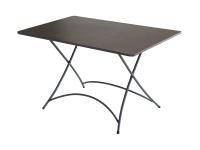 Foto tavolo pieghevole per arredamento esterno bar ristorante hotel in ferro verniciato antracite 120x80