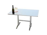 Foto tavoli oristano esterno bar ristorante pizzeria in alluminio e acciaio 70×110 cm con bordo arrotondato