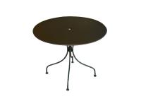 Foto tavolo tondo per arredo esterno bar ristoranti pizzeria diametro 90cm in ferro colore nero