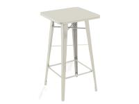 Foto tavolo industrial snack aperitivo per uso esterno in lamiera galvanizzata 60x60 cm