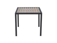 Foto tavolo quadrato 80×80 cm in wicker color wengé con piano in resin wood