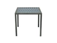 Foto tavolo quadrato 80×80 cm wicker spazzolato color avana con piano in resin wood