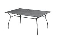 Foto tavolo trani in ferro color antracite con trattamento antiruggine piano traforato