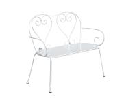 Foto panca in ferro verniciato bianco per arredo esterno terrazze giardino