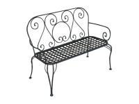 Foto panca in ferro verniciato antracite per arredo esterno giardino terrazza ristorante