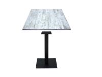 Foto tavoli milano bar ristorante con base ghisa antracite e piano shabby chic bianco invecchiato vintage