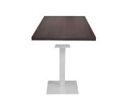 Foto tavoli verona arredo ristorante bar pinseria con base ghisa bianco + piano finitura wengè stile moderno