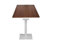 Foto tavolo venezia bar ristorante birreria con base ghisa bianco + piano finitura noce stile moderno shabby chic