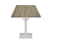 Foto tavoli padova arredmento ristorante pizzerie con basamento ghisa bianco + piano rovere anticato stile industrial shabby