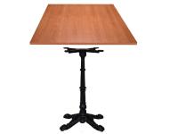 Foto tavoli monza per arredo pub bar ristorante con base ghisa nera e piano colore ciliegio stile provenzale