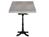 Foto tavoli bergamo per arredo trattorie bar ristoranti con basamento ghisa bistrot e piano moderno grigio cemento