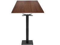 Foto tavoli trento per arredo pinserie bar ristorante con base ghisa nera h110 e piano finitura noce