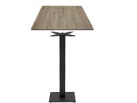 Foto tavoli vicenza per arredo snack bar ristorante con basamento ghisa centrale nera e piani rovere antico