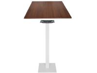 Foto tavoli ancona per arredo gelaterie bar ristorante con basamento ghisa bianco e piano tavolo noce