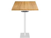 Foto tavoli alti barletta per arredamento gelaterie bar ristoranti con basamento ghisa bianco e piano rovere stile moderno