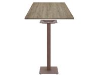 Foto tavoli alti alessandria per arredamento bar ristorante con base ghisa corten e piano rovere vintage industriale moderno