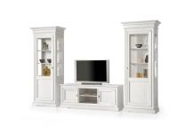 Foto parete soggiorno porta tv shabby provenzale in legno