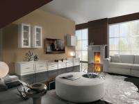 Foto parete attrezzata per soggiorno in stile shabby provenzale