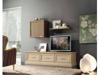 Foto composizione soggiorno in legno, bicolore