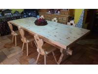 Foto composizione soggiorno taverna cucina in legno di pino per arredamenti rustici provenzali country