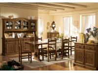 Foto soggiorno rustico in legno massello in finitura noce per arredo taverne cucine rustiche