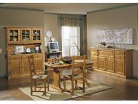 Foto soggiorno taverna cucina in legno massello in stile rustico country