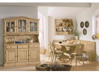 Foto taverna cucina in legno massello di pino in stile rustico country