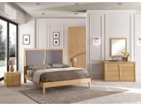 Foto camera da letto matrimoniale in legno in stile moderno contemporaneo