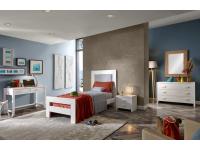 Foto camera completa singola in abete per arredi in stile moderno