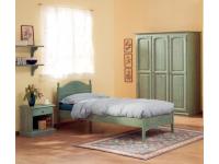 Foto camere da letto in legno massello di pino per arredamenti classici rustici in color verde