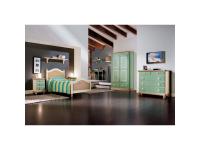 Foto camere da letto in legno massello di abete per arredamenti in stile rustico country case baite alberghi hotel b&b