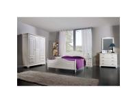 Foto camere da letto in legno di abete color bianco spazzolato in stile rustico per arredi contract alberghi hotel