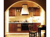 Foto cucine per arredo in stile rustico country in legno massello di pino in color noce