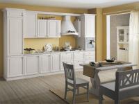 Foto cucina in legno massello color bianco per arredi contemporanei in legno