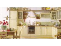 Foto cucina country in legno in finitura avorio