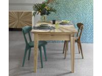 Foto composizione soggiorno in legno, stile fascio di raggi.