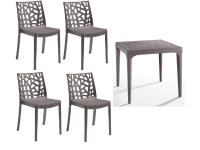 Foto set melfi sedie tavoli polipropilene arredo esterno bar ristorante osteria piadineria