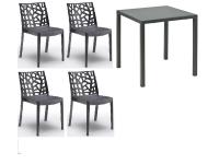 Foto set rapallo sedie polipropilene tavoli alluminio autolivellanti per arredamento bar ristorante osteria esterno giardino