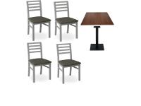 Foto set cologno sedie e tavoli per arredamento bar ristorante pizzeria stile moderno