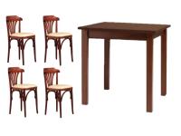 Foto set venezia arredamento bar pizzeria ristorante tavoli in legno color noce e 4 sedie bistrot imbottite