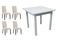 Foto set perugia tavoli 4 gambe color bianco e sedie moderne ecopelle bar ristorante pizzerie