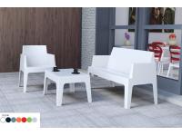 Foto salotti completi per arredo esterno di pub e bar in polipropilene